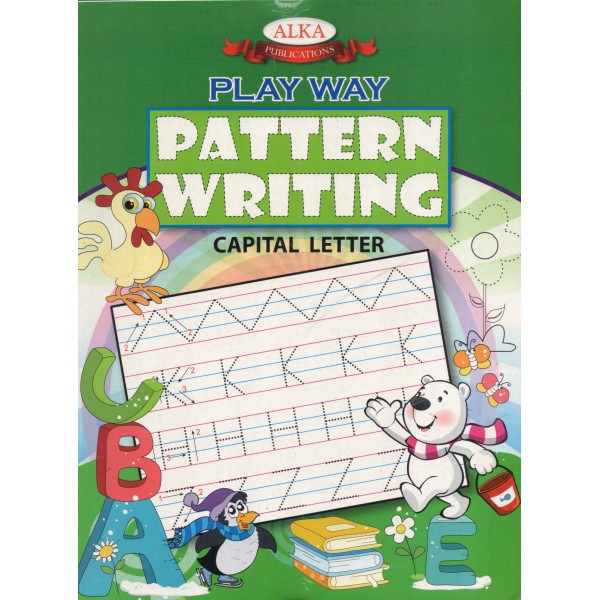 Play Way Pattern Writing Book - Set Of 4 Book - Capital Letters, Small Letters, Numbers, 0 Level Writing